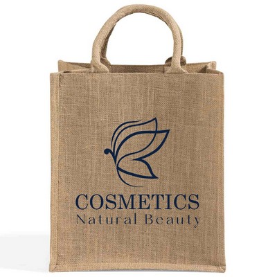 Six Bottle Jute Wine Tote